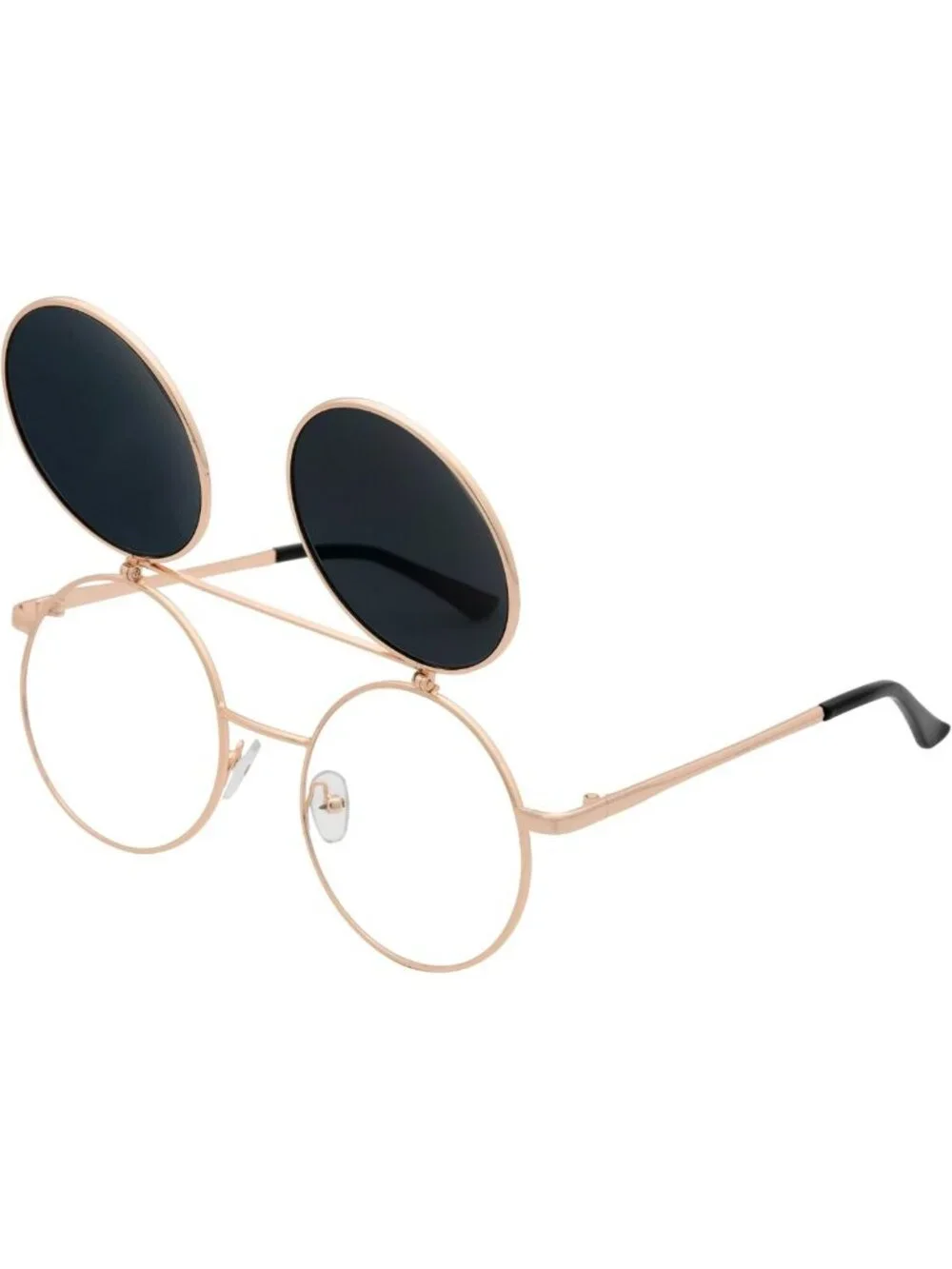 Retro Flip-Up Round Goggles | Steampunk Style Sunglasses for Unique Fashion